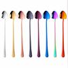 Buyer Star Long Parfait Spoons, Set of 8, 8 Colors, Stylish Heart-Shaped Spoons, Made of 18/8 Stainless Steel with a Titanium Finish, Durable and Long