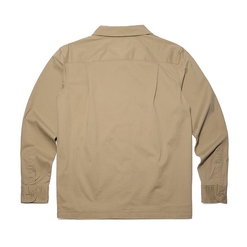 Timberland Work Collar Outdoor Multi-Pocket Button-Up Long Sleeve Shirt Men shirts Khaki A28QGDH4