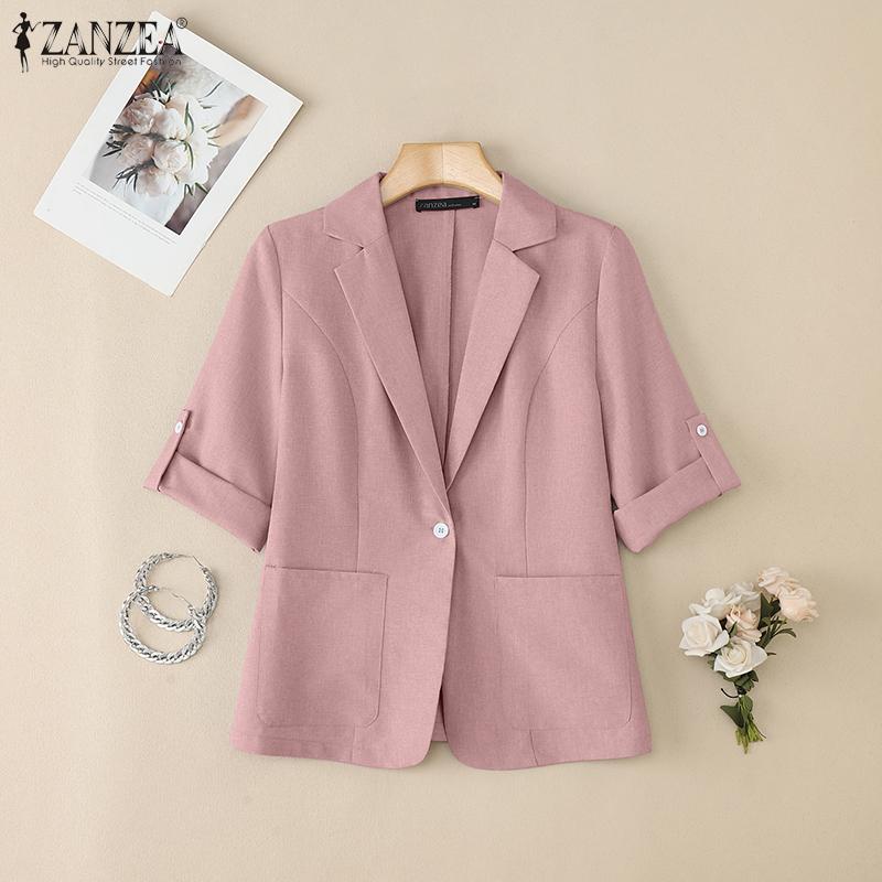 ZANZEA Womens Summer Casual Short Sleeve Cardigan Blouse