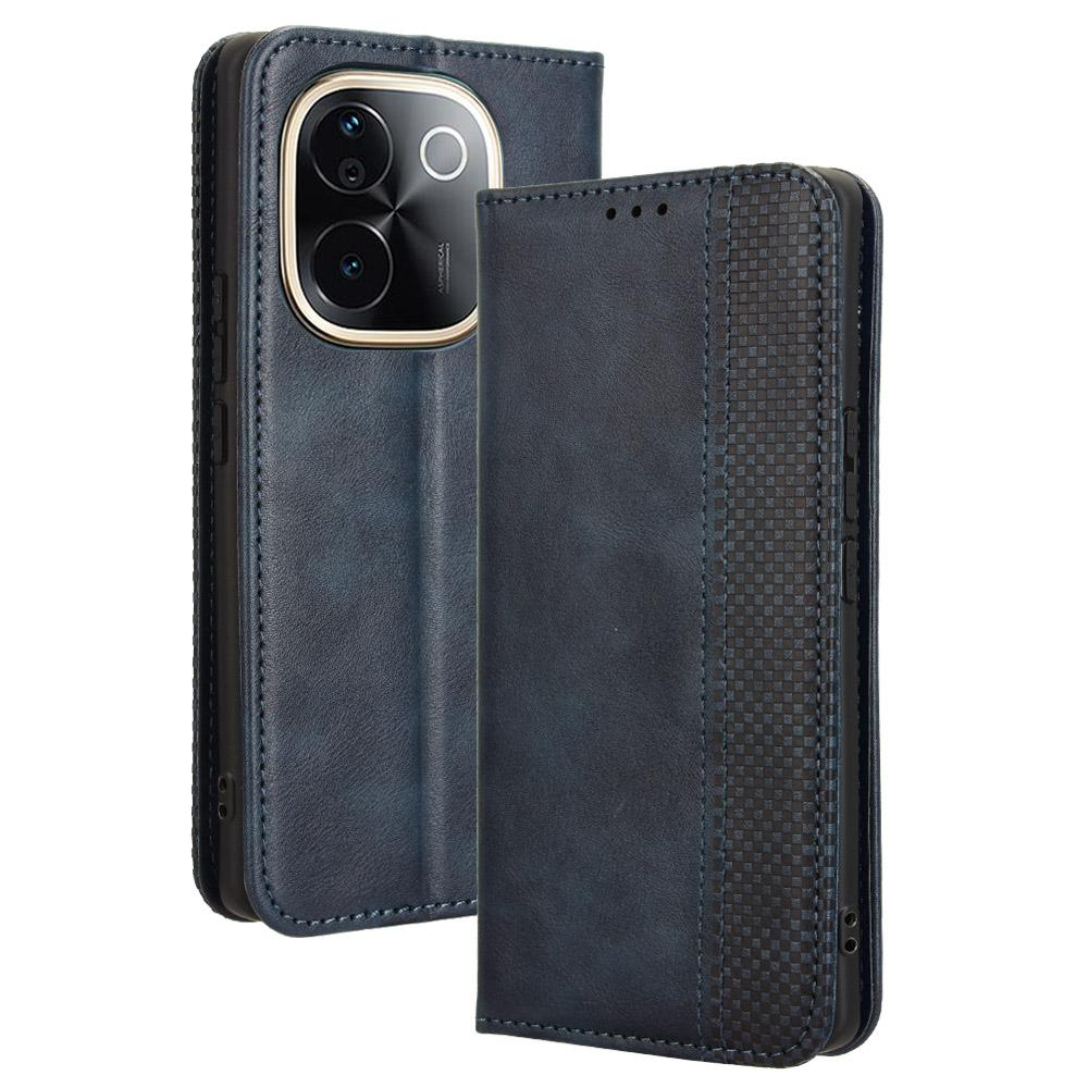 For vivo T3 Pro 5G/iQOO Z9s Pro 5G Leather Case Wallet Stand Retro Texture Phone Cover