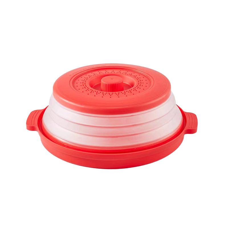 Folding Heating Covers Food Splash-Proof Microwave Cover Multi-Function Microwave Tray With Bottom Fresh-Keeping Cover Tool