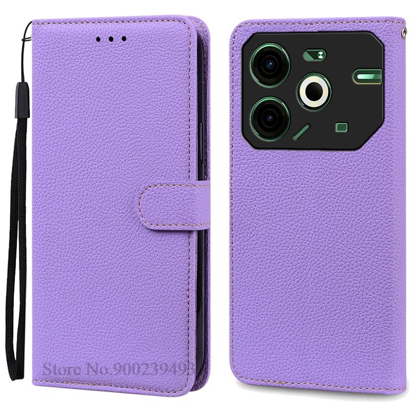 

Чохол для Pova 6 Neo для Tecno Pova 6 Neo, шкіряний чохол-гаманець із відкидною кришкою для Techno Pova 6 Neo, чохол для телефону Pova Neo 6, Fundas Tecno Pova 6Neo (4G) світло-фіолетового кольору