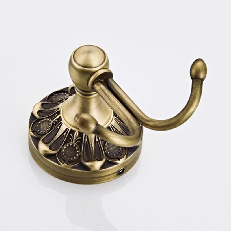 Decorative Brass Entryway Coat Hook Heavy Duty Metal Wall Mounted Hangers Simple Installs for Jackets Bags Homes Office