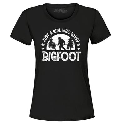 Nur ein Mädchen, das Bigfoot liebt Damen-T-Shirt Nur ein Mädchen Shirts