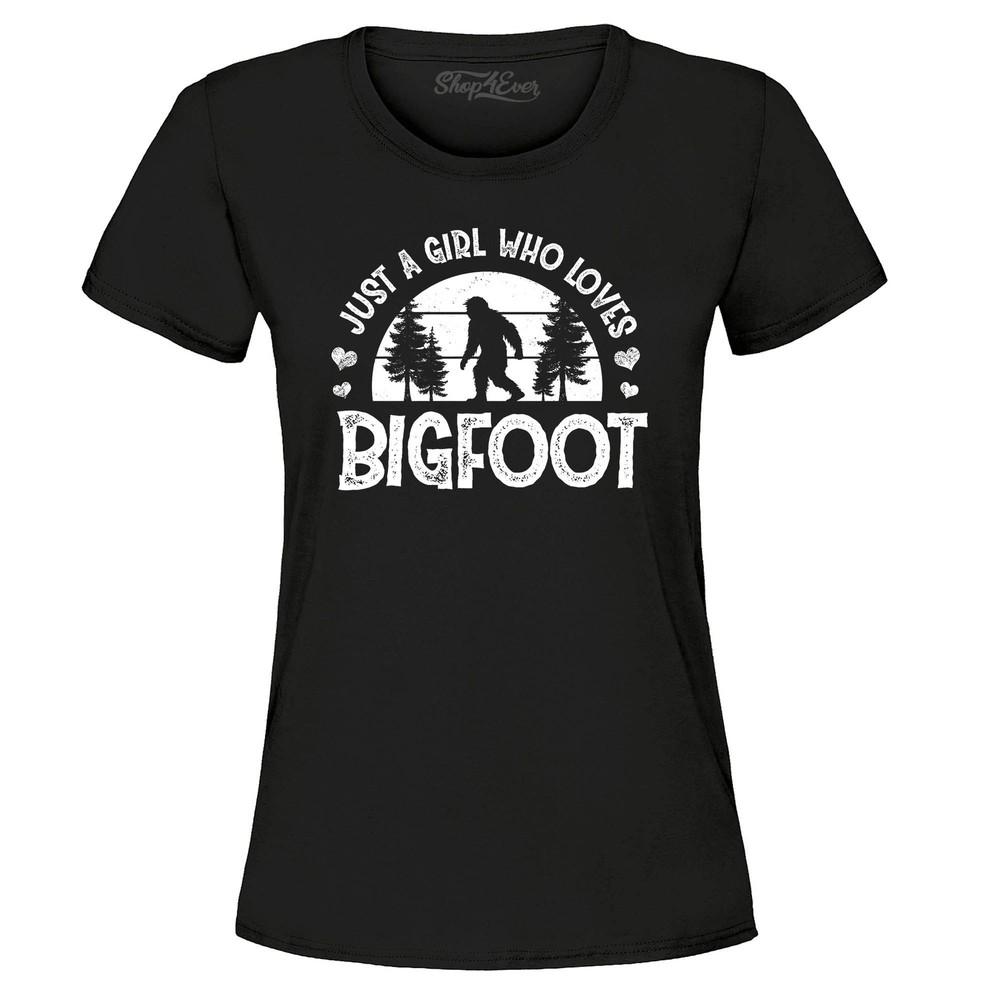 

Just A Girl Who Loves Bigfoot Women s T-Shirt Just a Girl Shirts 4XL