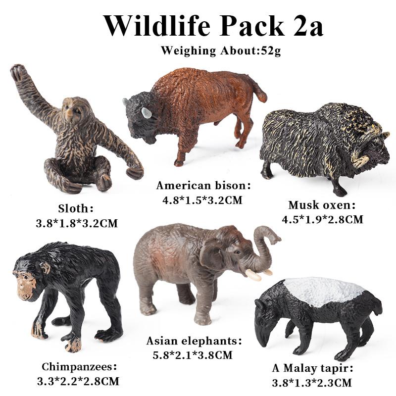 Oenux Mini Wild Wild Forest Animals Insect Dinosaur Model Owl Fox Squirrel Hedgehog Fox Frog Figurines Cake Toppers Kid Toy Gift