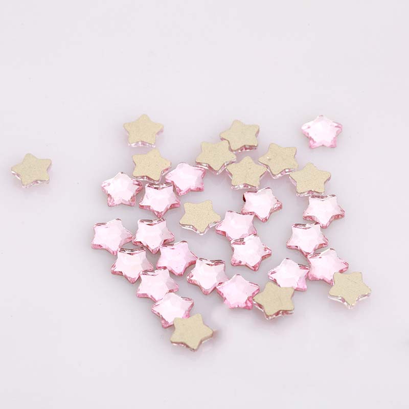 Diy Nail Art Sticker Flat Back Crystal Rhinestones Star Shape Craft Shiny Embellishment Phone Case Decorative Glue-on CZ Diamond