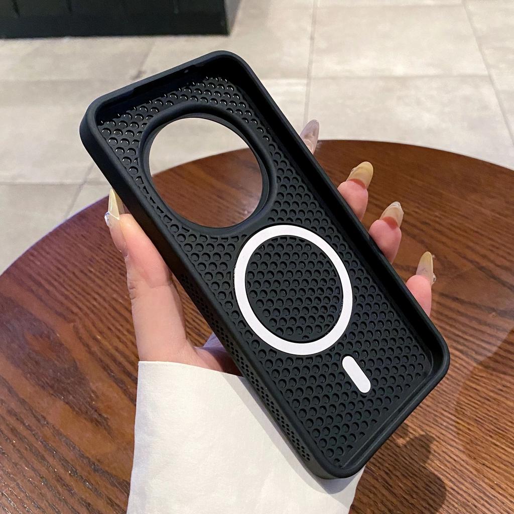 Cooling Heat Dissipation Mesh Magnetic For Magsafe Case For Huawei Magic 7 Pro Matte Shockproof Wireless Charging Hard Cover