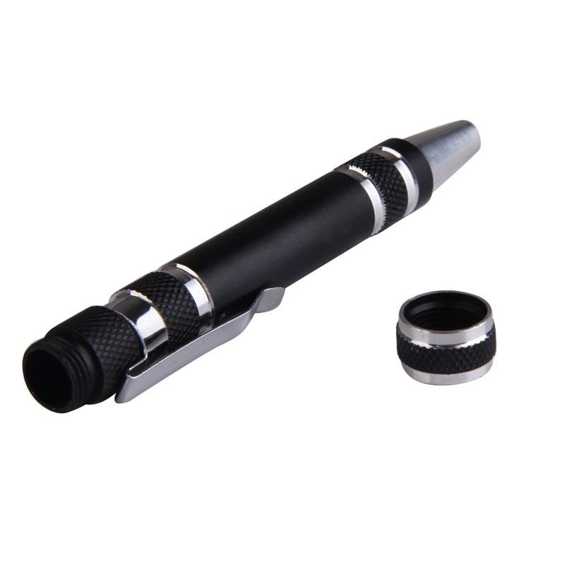 8 i 1 aluminium multiverktøy skrutrekker Bærbar telefon reparasjonsverktøysett Skrutrekkersett pennstil