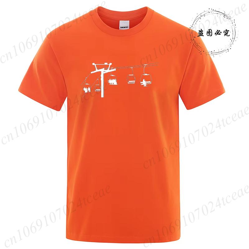 New Ski Lift T-Shirt Mens Ladies Unisex Skiing Gift Extreme Sports Tees Skier Casual Pride T Shirt Men Unisex Fashion Tshirt Top