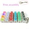 *Led Free Assembly Keyboard Keychain Fidget Toy Crystal Clicker Sensory Toy Stress Relief Keyboard Keychain Adult Children'S Toy