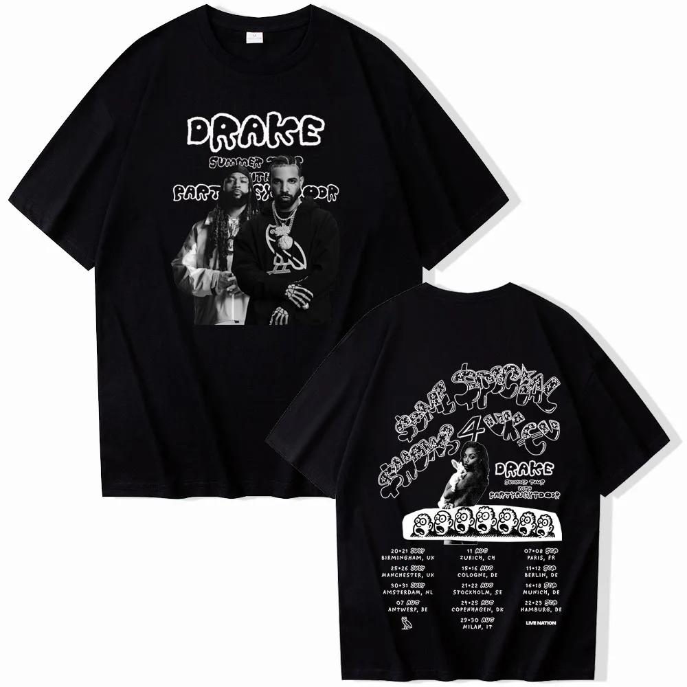 Drake $$$4U Classic Album Poster Graphic Print T-Shirt Men Women Loose Casual Oversize Top Streetwear Harajuku Y2K Fashion Short Sleeve Summer New Tee
