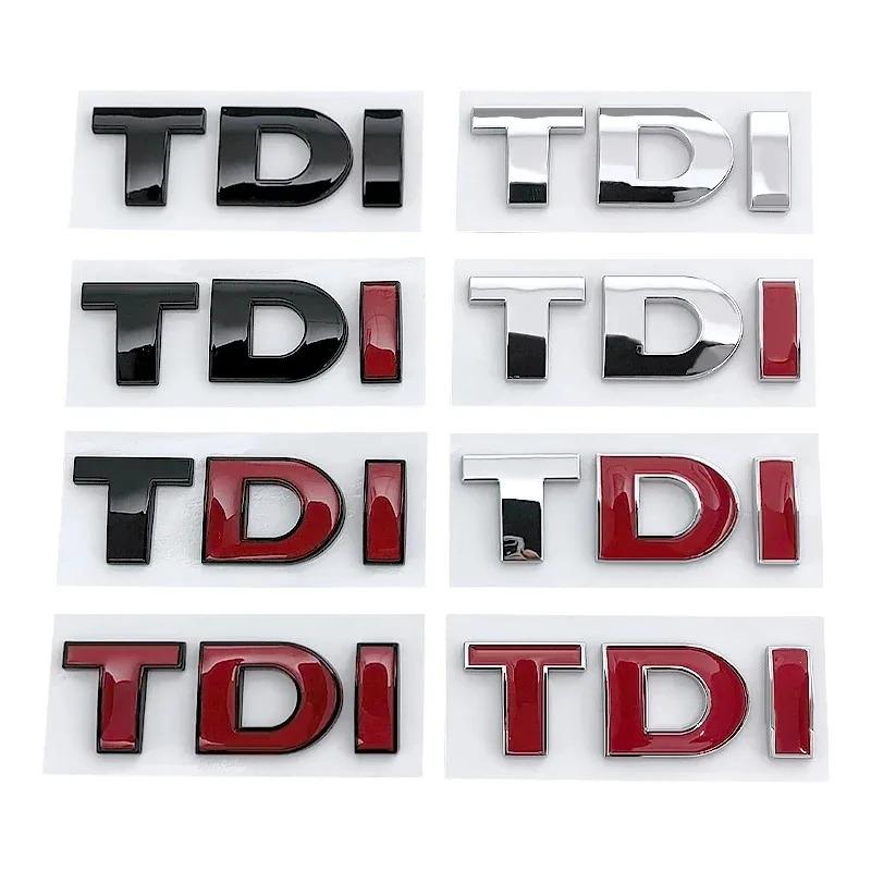 AAYX1 3d ABS Black Logo TDI Emblem Car Trunk Badge For Passat Jetta Touareg Tiguan Touran Golf 4 5 6 Caddy TDI Sticker Accessories