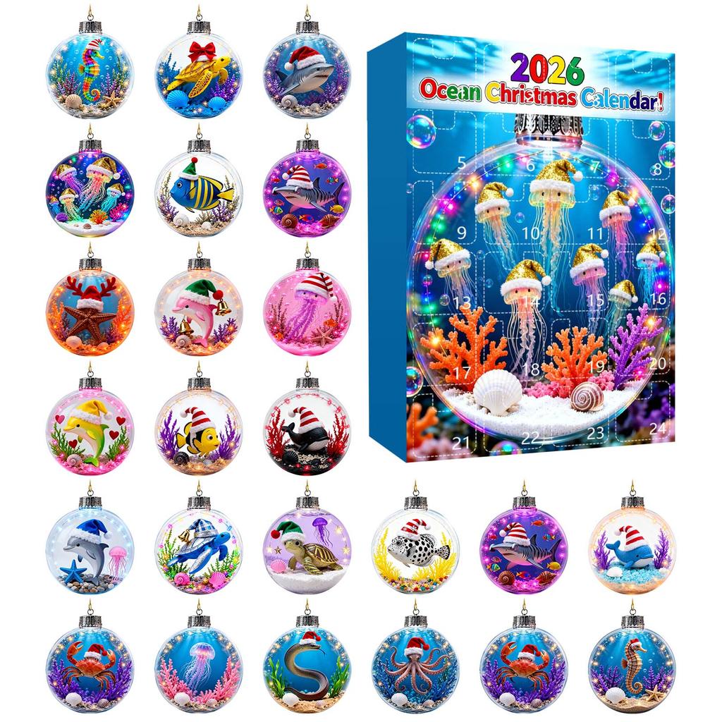 Animal Advent Calendar 2D Hanging Ornament for Christmas Countdown