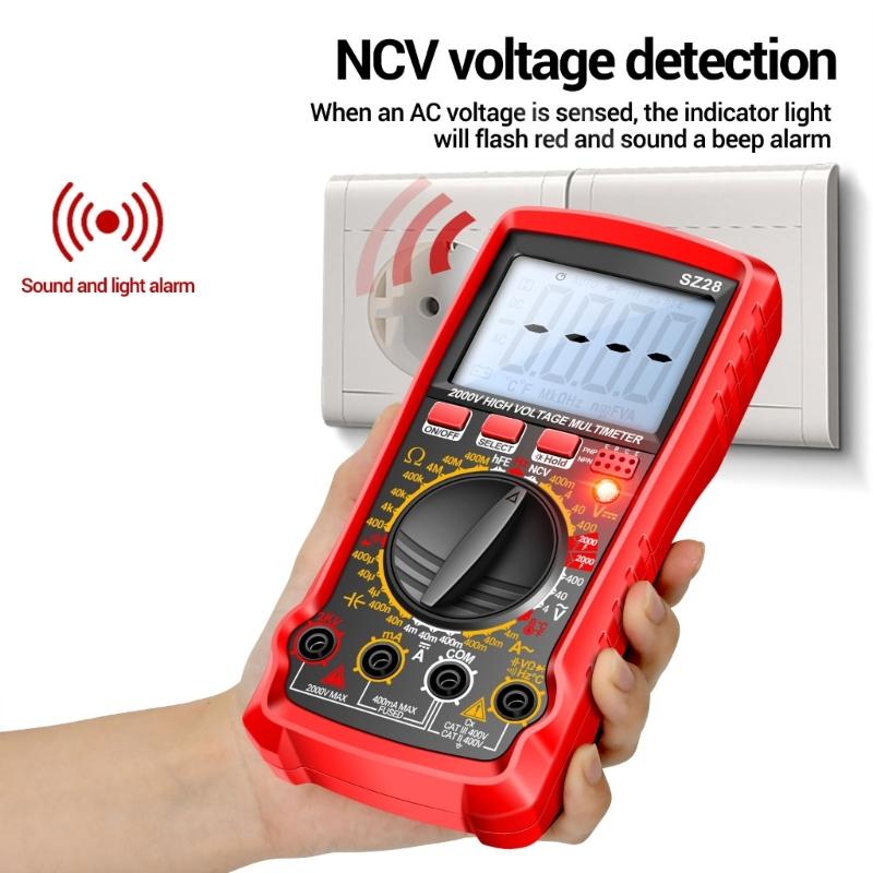 High Accuracy Digital Multimeter 2000V Automotive Tool For Automotive Repair With Backlit Screen And Accurate Readings