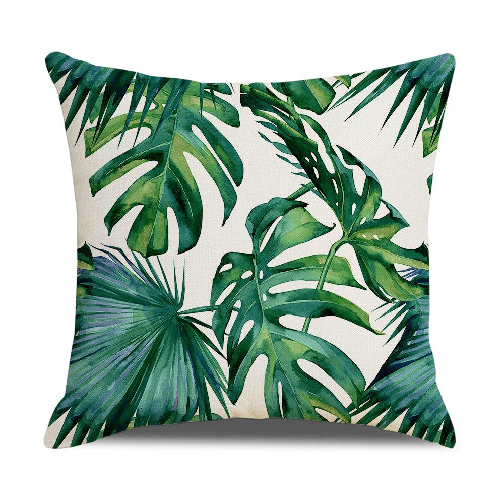 Ins Nordic Tropical Plant Pillow Cover New Home Furnishings Office Lumbar Cushion Pillow Cover