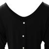 Fashion Color V-neck Sleeve T-shirt Women Back Button Short Sleeve Loose Slim T-shirt