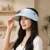Adjustable Sun Visor Hat Solar Powered Fan Beach Sunshade Hat Portable Outdoor Visor Hat  For Women