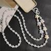 Korea Laser Star Cute Bead Oblique Span Chain Phone Bracelet Strap Charm Chain Knot Cellphone Lanyard Keychain Bag Long Lanyard