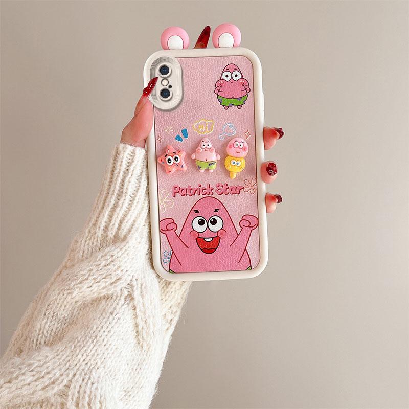 KEYSION Cute Ear 3D Cartoon Case for iPhone XS Max X with Bracelet Soft Silicone Shockproof Phone Back Cover for iPhone XR