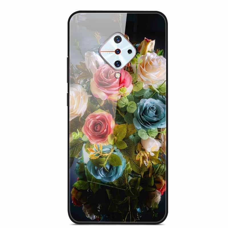 Tempered Glass Case For Vivo V17 Case Russia Glass Back Cover Soft Bumper For Vivo V17 Phone Cases V 17 Funda Y9s S1 Pro Coque