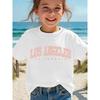 European Size Summer Fashion Short-Sleeve T Shirt for Girls Featuring Los Angeles Letter Print A Casual and Versatile Top