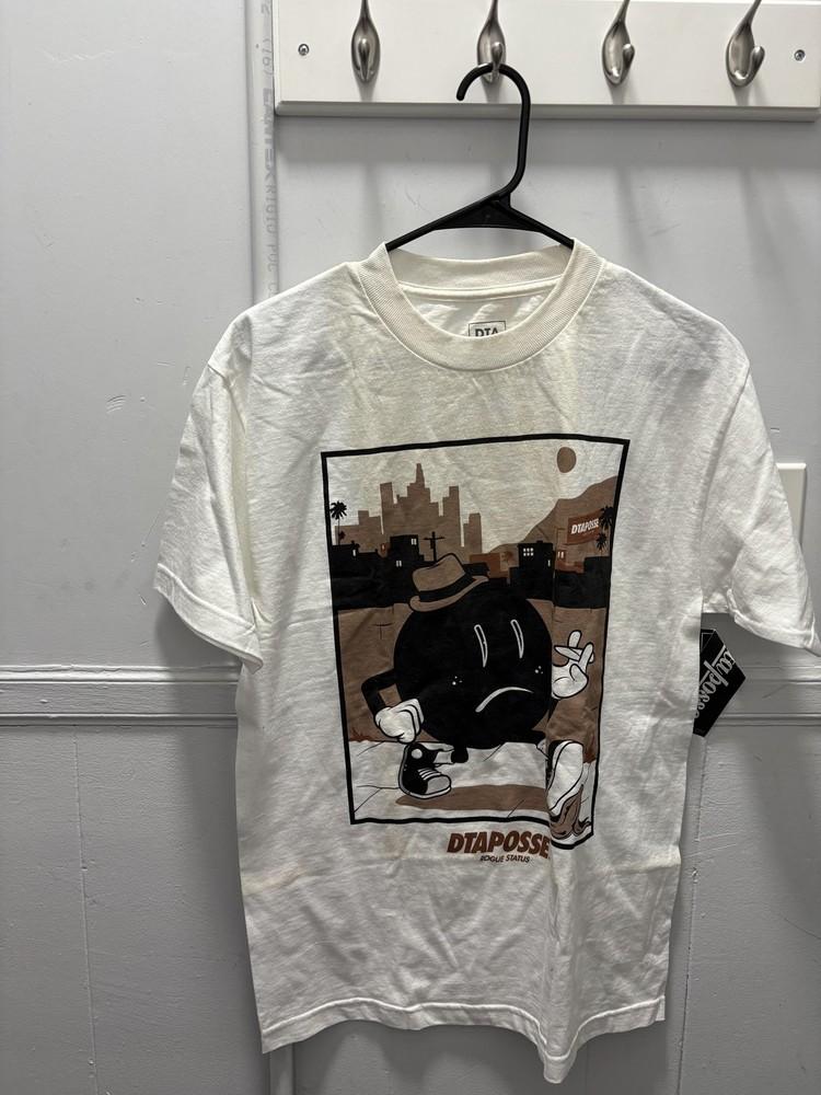 DTA Posse Shirt Mens Medium White Rogue Status City Graphic Streetwear Tee Unisex T-Shirt L
