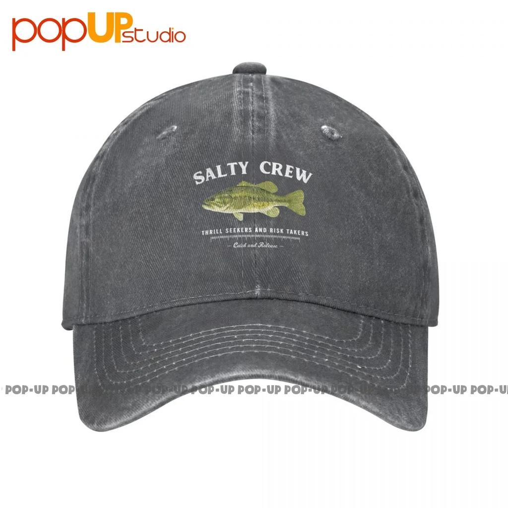 Salty Crew Bigmouth Washed Denim Baseball Cap Trucker Hats Sports Harajuku