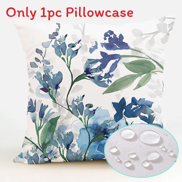 Polyester Waterproof Pillow Cover With Floral Pattern For Living Room Decor