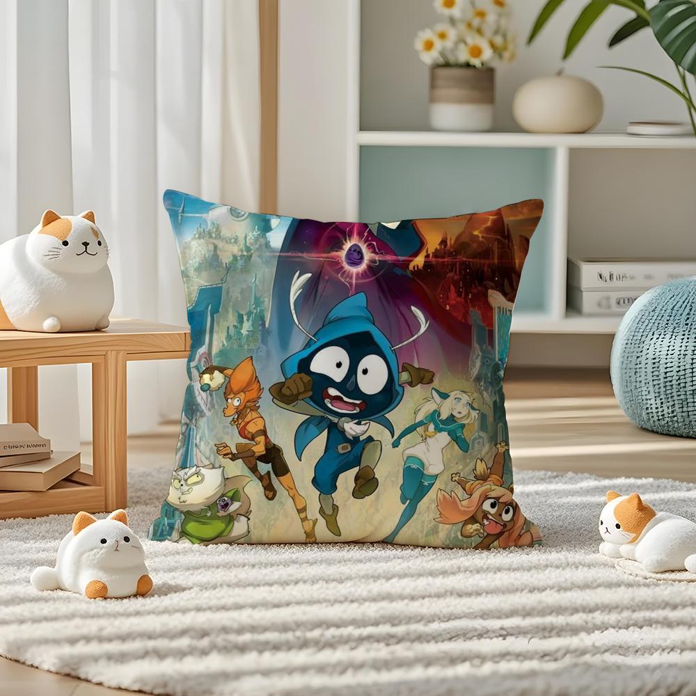 HOT G-Game D-Dofus Pillow Case Silky Elegant Comfort Sofa Bed Invisible Zipper
