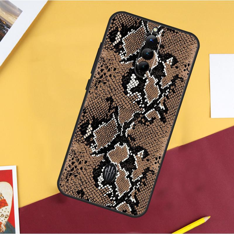 Snake Skin Case For ZTE Nubia Red Magic 11 Pro 9 8 8S 9S 10S 10 Pro Plus 6R 6 7 6S 7S Pro 10 Air Cover