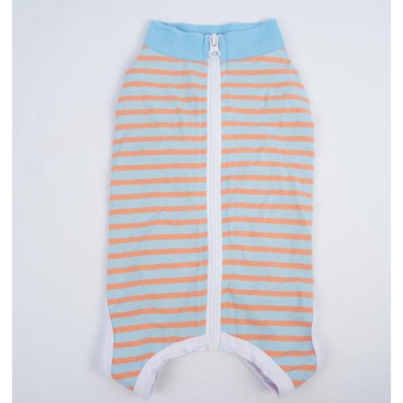 Dog Clothes, Thin Belly Protection Vest, Belly Anti-cool Free Striped Shirt, Back Buttons, Female Dog Sterilization and Weaning