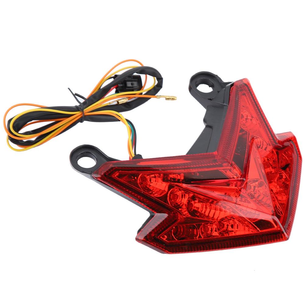 Motorcycle LED Tail Light Lamp Brake Turn Signal Taillight for Kawasaki Z800 2013 2014 (Red)