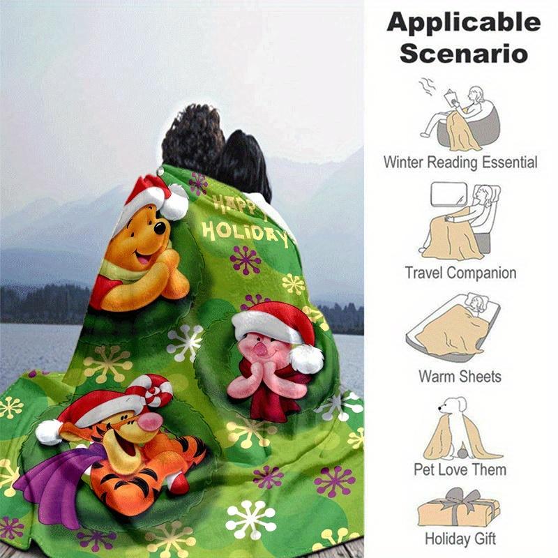 1pc Winnie The Pooh Printing Blanket - Soft, All-Season Throw for Office Blanket | Personalized Gift