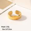 European Chic Irregular Open Ring Set with Creative Convex-Concave Texture for Women