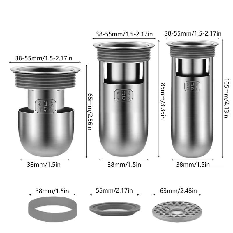 Upgrades Bathroom Shower Drain Backflow Preventer Deodorant Floor Drain Plug Easy to Clean Shower Drain Hair Catcher