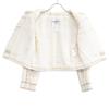 CHANEL Domestic genuine P50631V37753 15C Gripoa button tweed collarless jacket Jacket 34 Ecru x GoldUsed