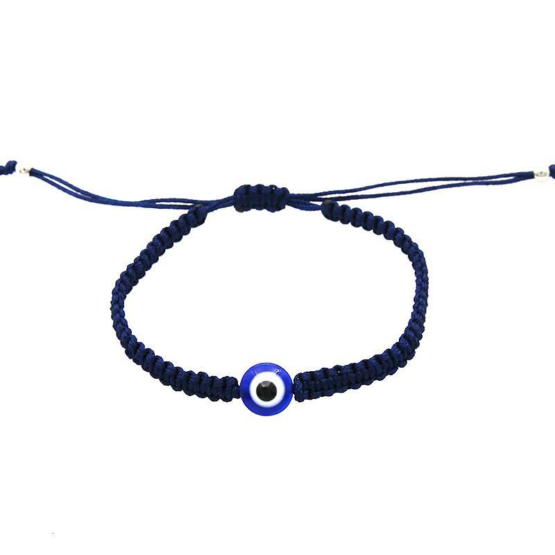 Bracciale Occhio di Bue Blu Regolabile - Tessuto a Mano con Popolare Design dell'Occhio del Demone