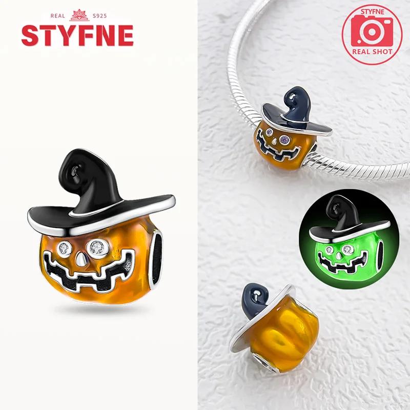 Copperluminous Pumpkin Skull Beads Charm Diy Halloween Series Suitable For Original Bracelet For Women Jewelry