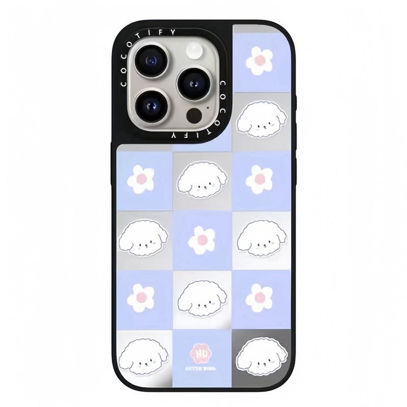 Cute Little Puppy for Apple 16pro Max for IPhone14Plus13 12 15 High-end Fashion Brand Mirror