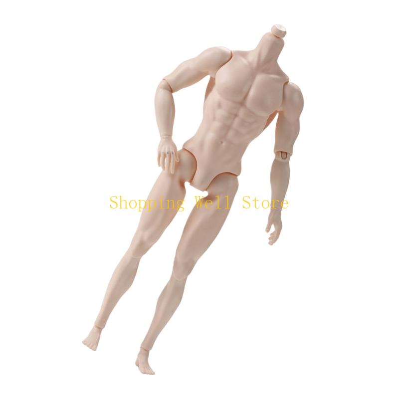KX4B 12.20Inch Male Anatomical Model 13 Movable Joints PVC Miniature Figure Strong Doll Poseable Flexibile Male Figure Body