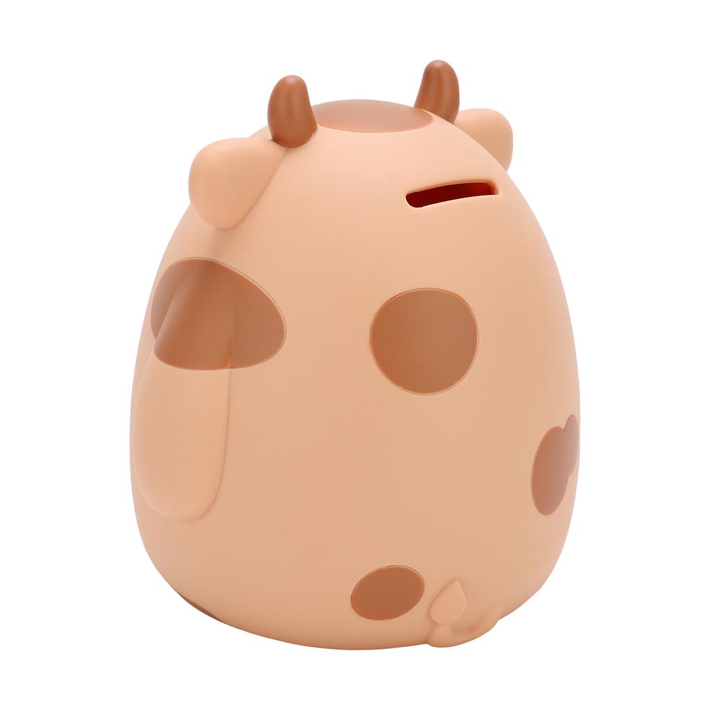Piggy Bank Cartoon Cow Cute Practical Vinyl Broken Resistant Coin Bank for Children S Day Gifts