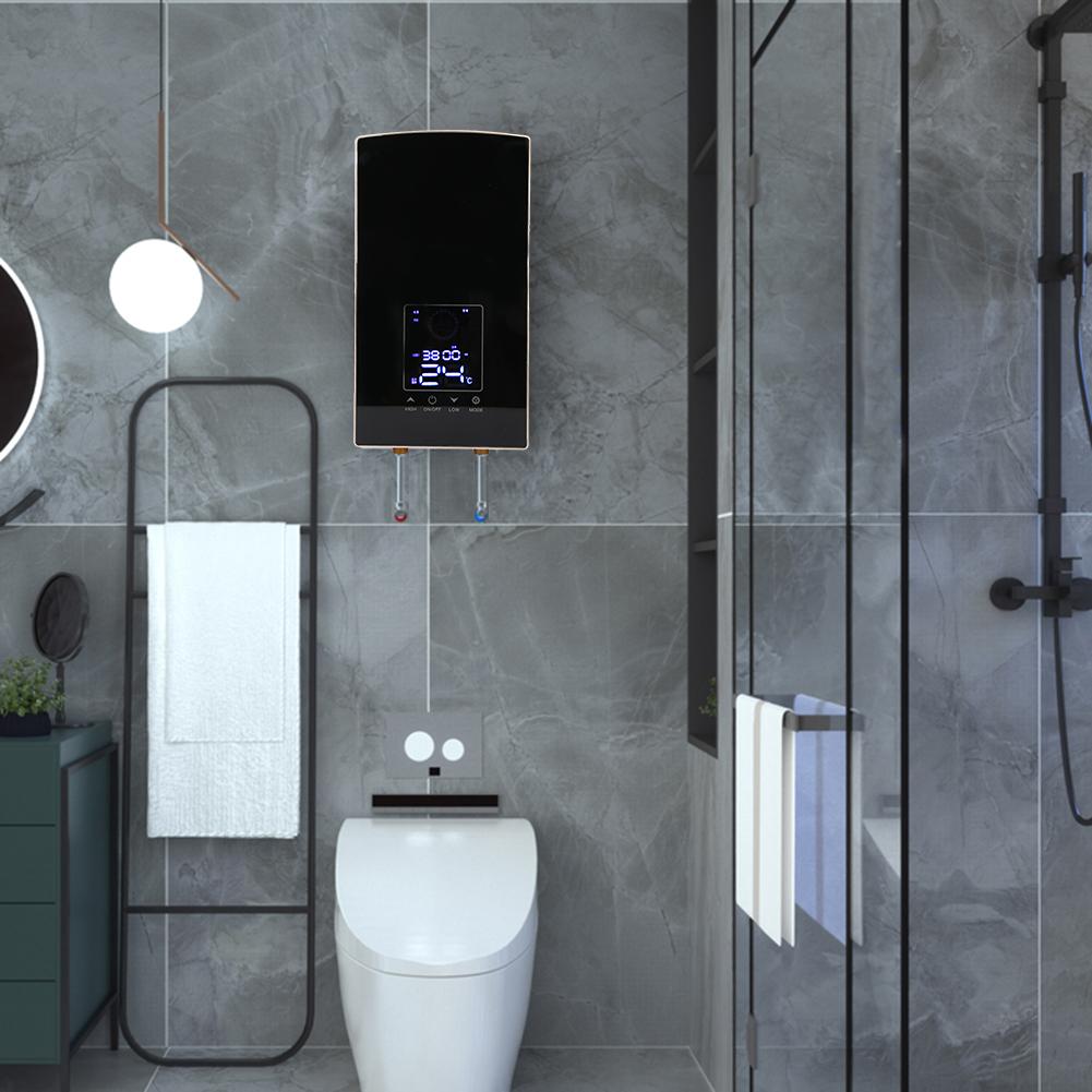 An der Wand montierter, sprachgesteuerter, elektrischer Sofort-Warmwasserbereiter für Badezimmer, 220–240 V