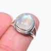 Natural Rainbow Moonstone Gemstone 925 Solid Sterling Silver Gift Ring S.6 L6c75
