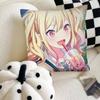 Creative Cartoon Leoneed Tenma Saki Pillow Case Fashion Square Pillowcase Bedroom Sofa Room Ins Decoration Leisure