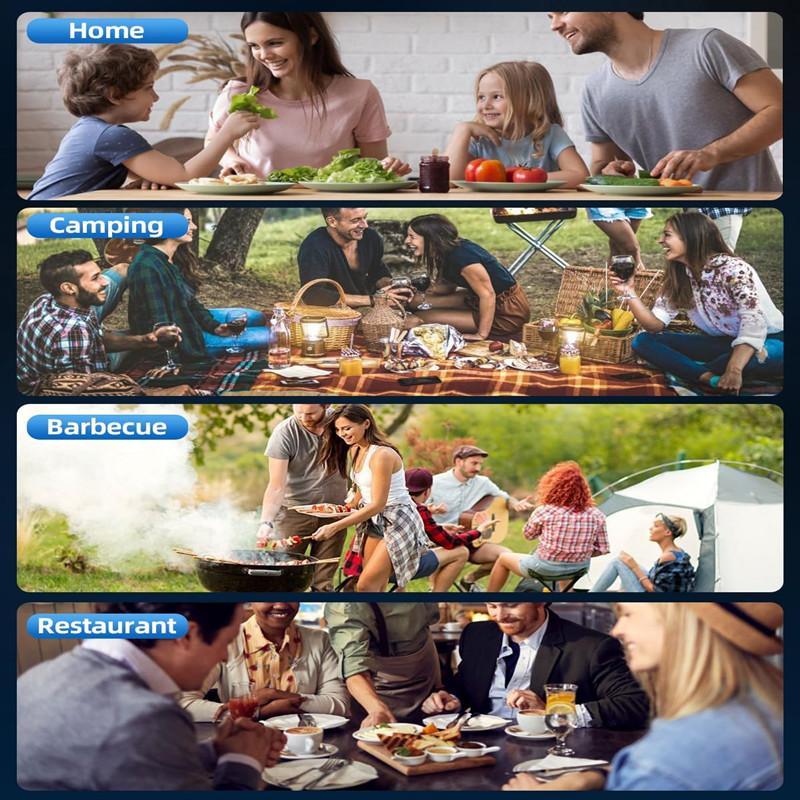 Elektrisches Schwerkraft-Pfeffer- und Salzmühlen-Set, einstellbare Grobheit, batteriebetrieben mit LED-Licht, automatische Einhandbedienung