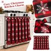 Christmas Oven Curtain for Kitchen Holiday Decoration, Festive Oven Door Accessory