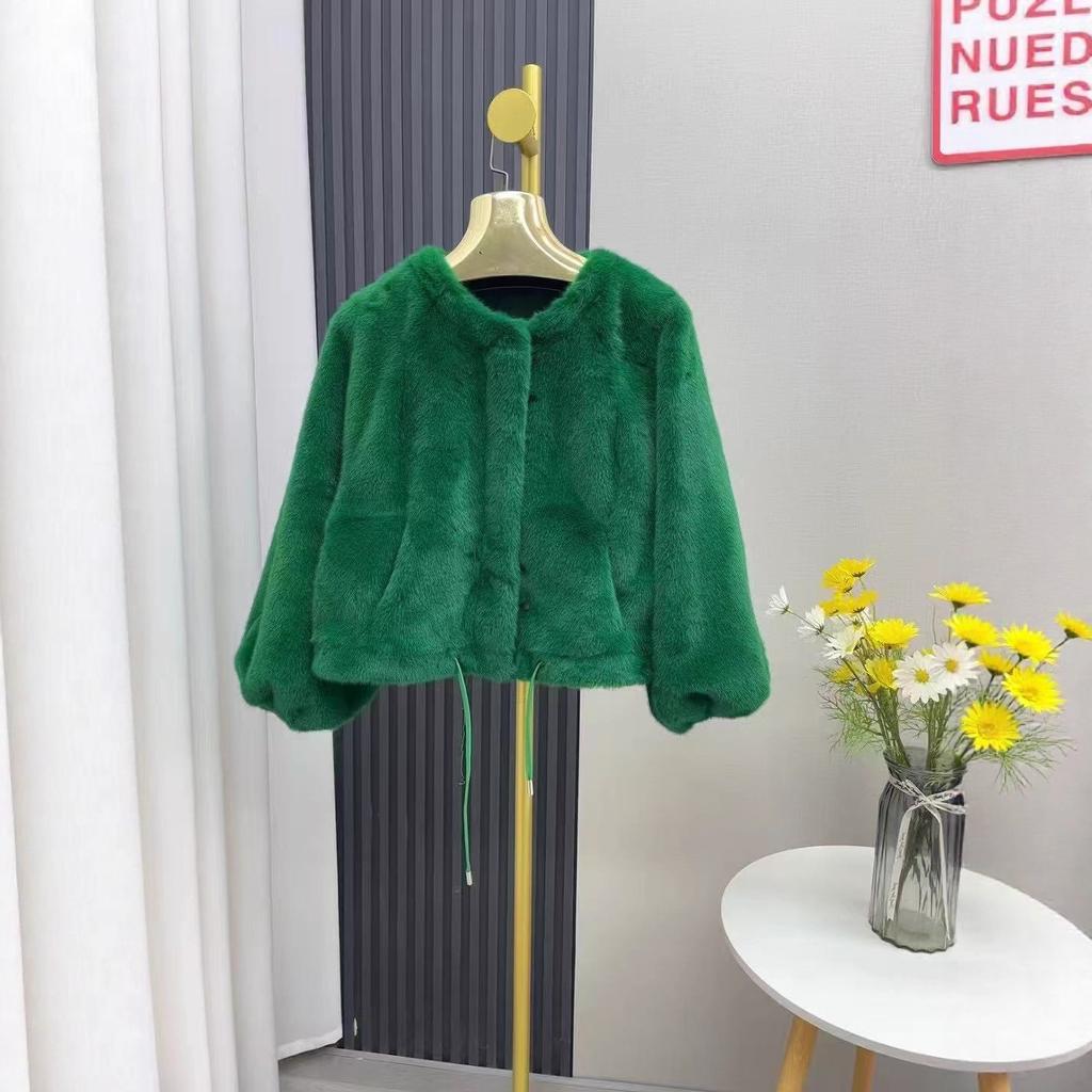 Premium Imitation Mink Soft Waxy Plush Short Coat Women'S Winter Light Luxury Environmentally Friendly Fur Fur Coat