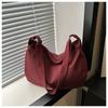 Korean Style Casual Lazy Wind Bag 2024 New Simple Large Capacity Canvas Bag Solid Color Single Shoulder Diagonal Female Bag