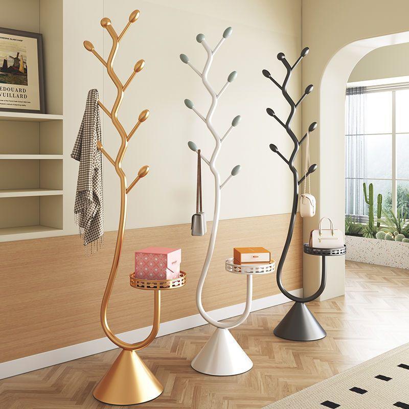 Domestic Floor Hanger Home Bedroom Standing Iron Coat Rack Living Room Entrance Coat Hat Key Storage Interior Luxury Decoration
